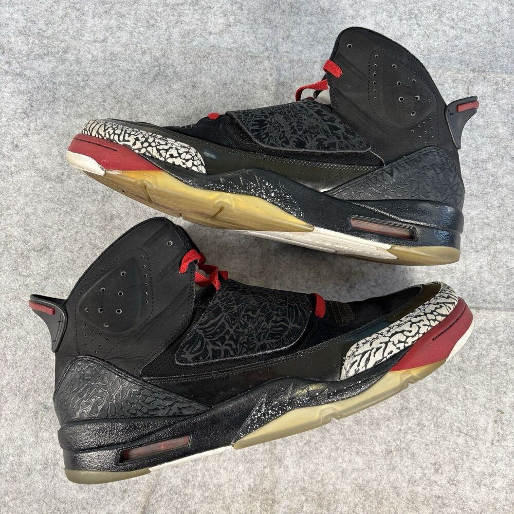 512245-001 - Mens 14 - Nike Air Jordan Son of Mars Black Cement Red White 2012
